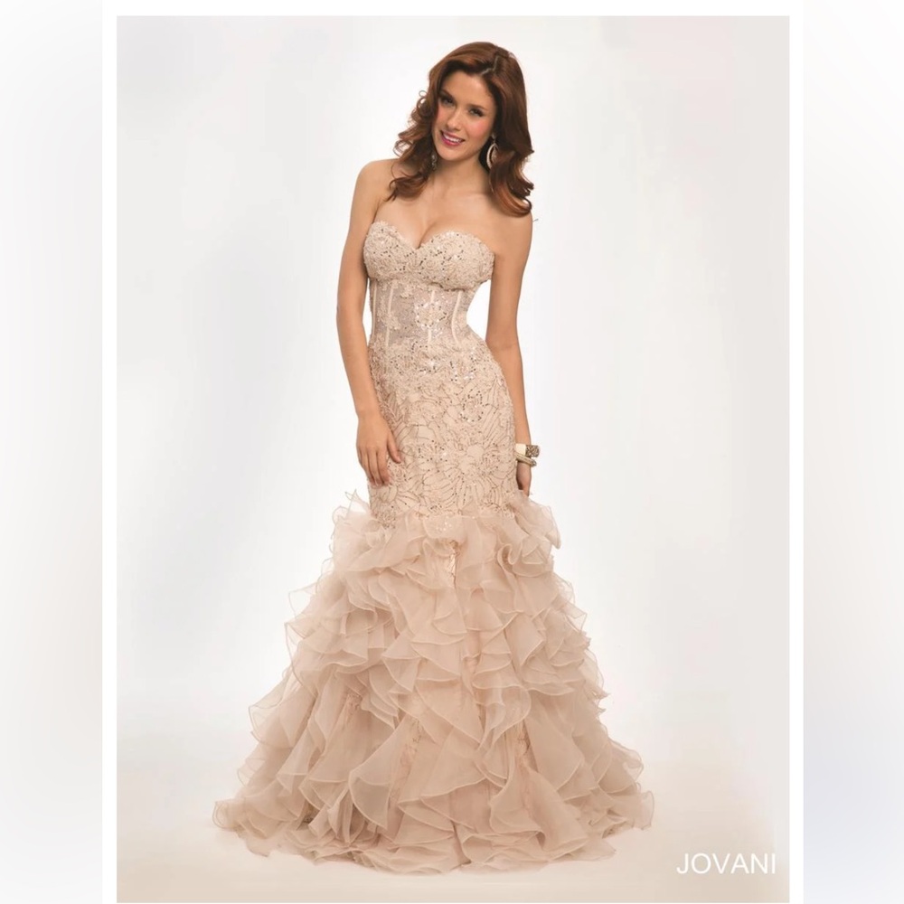 Jovani Strapless Mermaid Gown